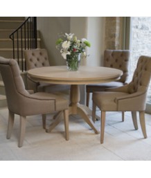 Neptune - Henley 120cm Dining Table and 4 Henley Dining Chairs in Mocha